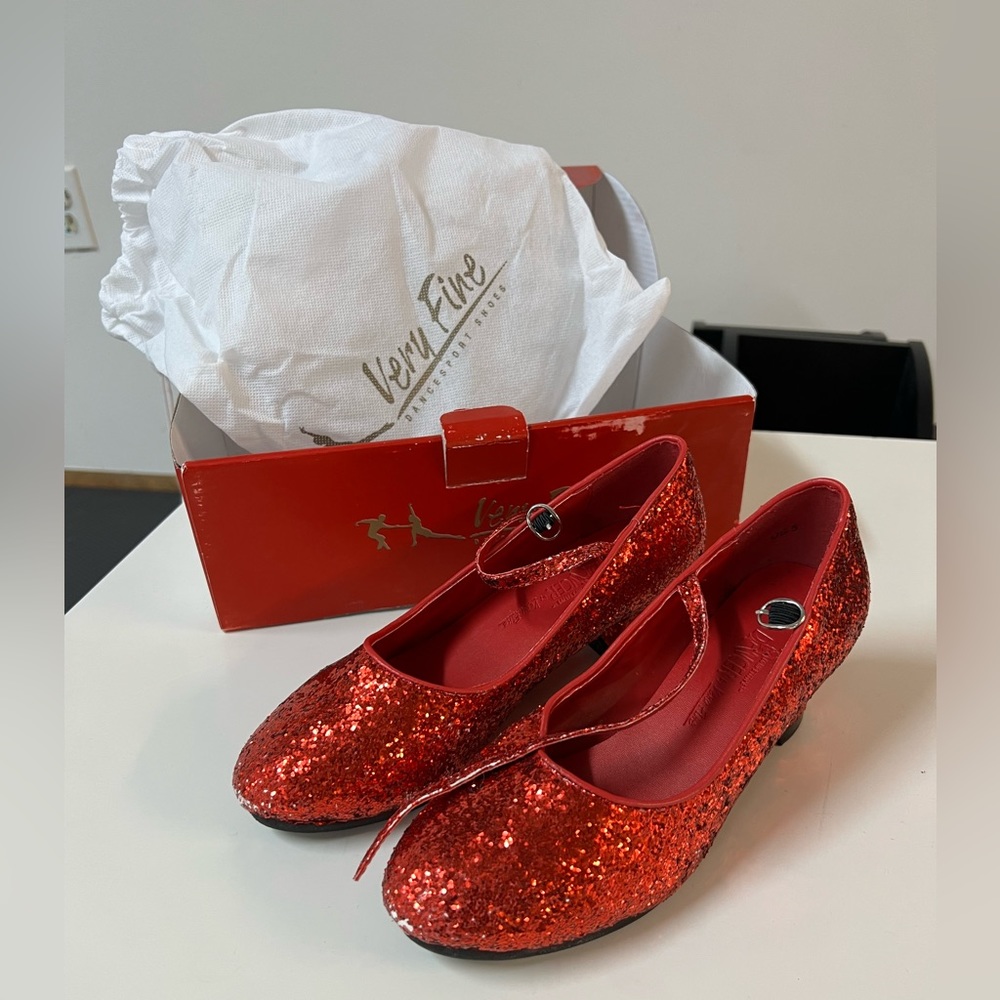 Red Sparkly “Very Fine Dancesport Shoes” Dance Heels